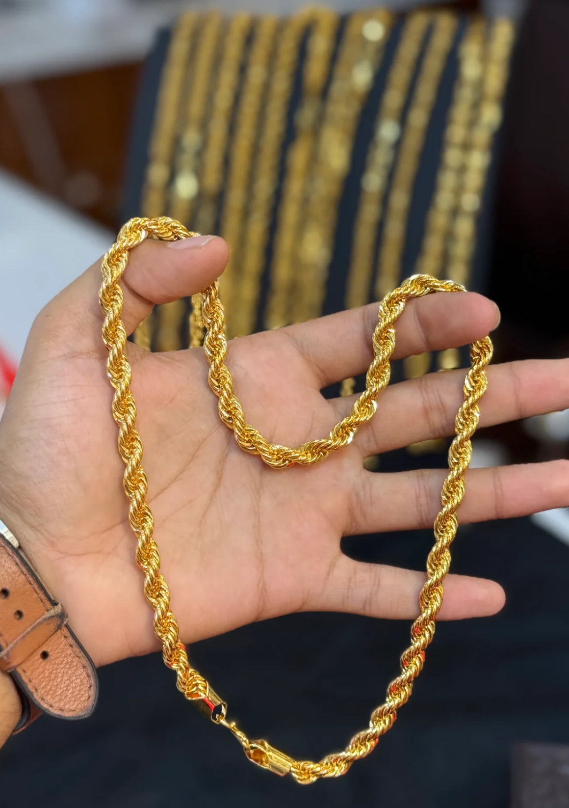 Men's one gram gold Plated RASSI Design Chain