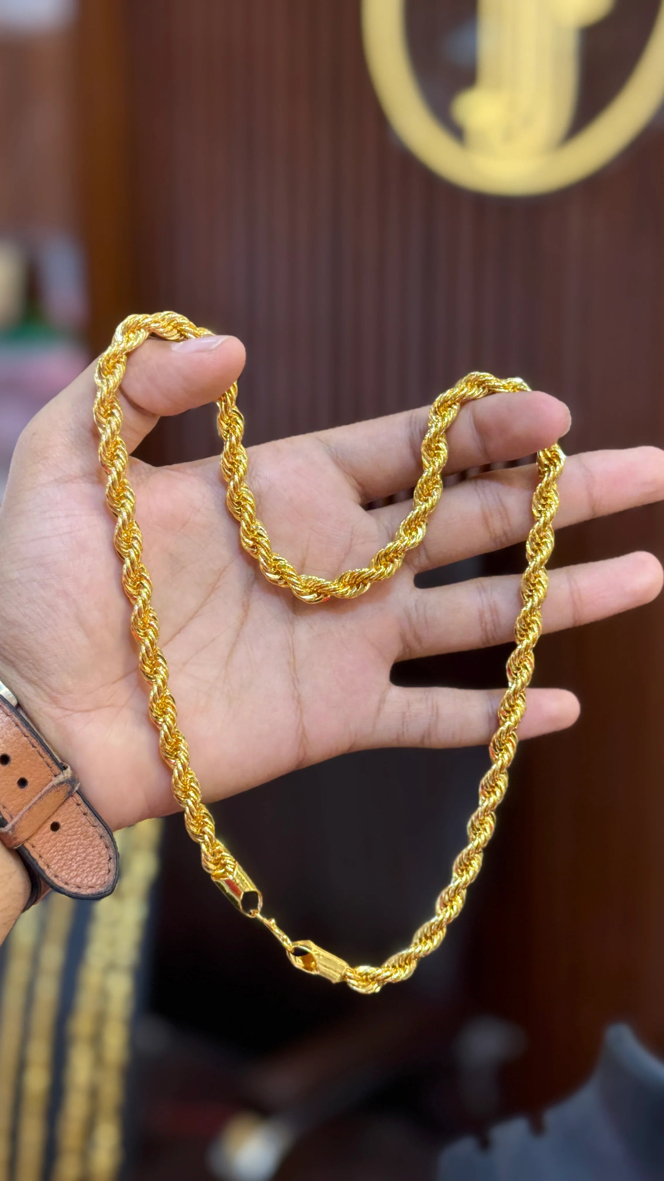Men's one gram gold Plated RASSI Design Chain