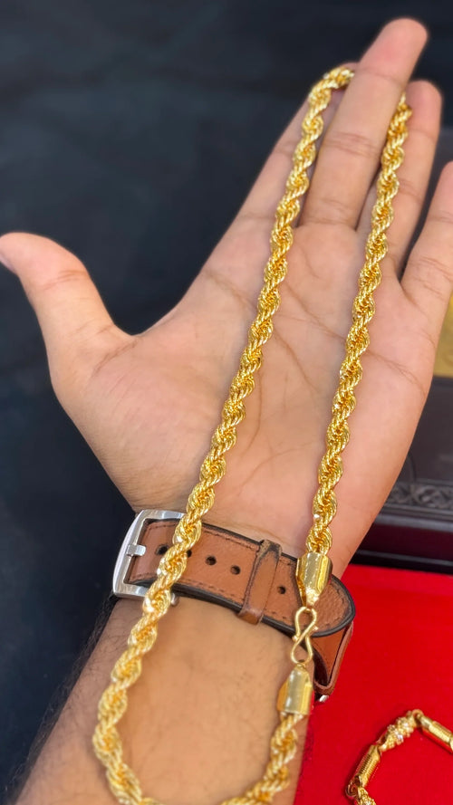 Men's one gram gold Plated RASSI Design Chain